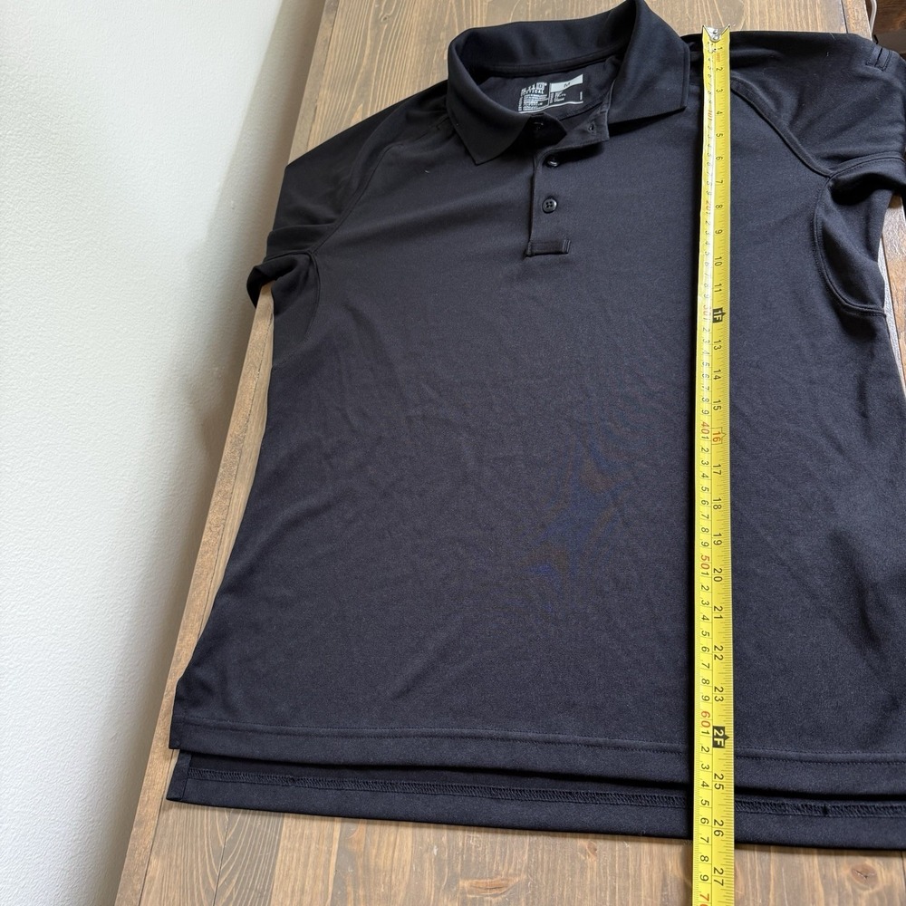 5.11 Tactical Men's Medium Black Long Sleeve Polo Shirt Collar Top - Picture 7 of 7
